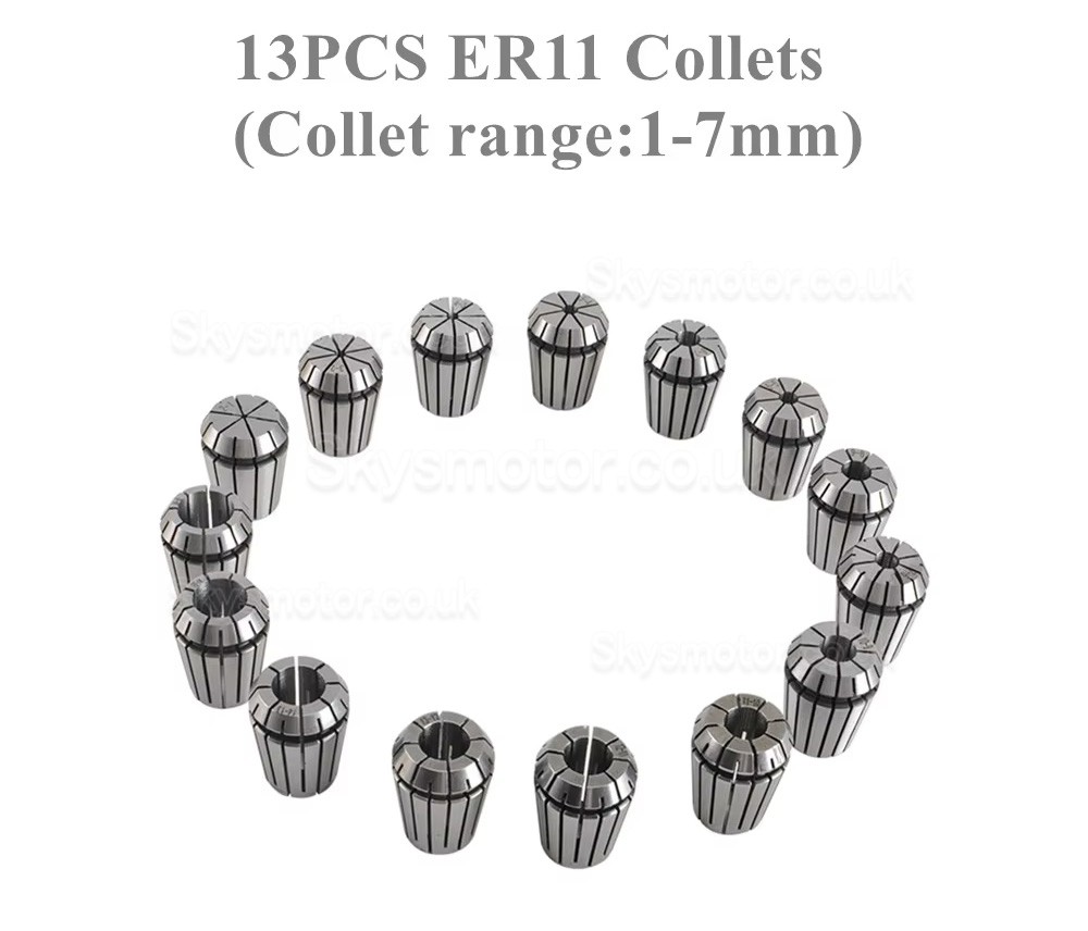 1.5KW 110V/220V Air Cooled CNC Spindle Motor Kit OSP001696 with Spindle Drives (VFD Drives) & 13Pcs ER11 Collet